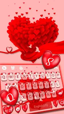 Valentine Red Hearts Theme android App screenshot 2