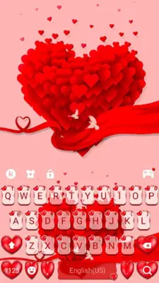 Valentine Red Hearts Theme android App screenshot 3